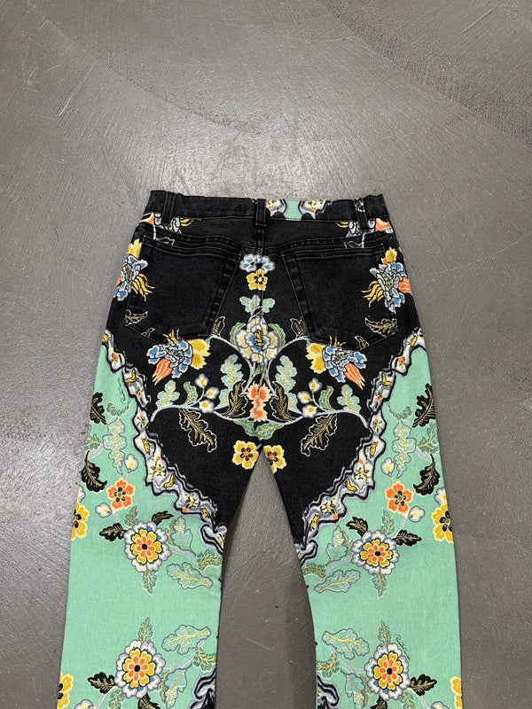 S/S2003 Roberto Cavalli chinoserie print set (top, cardigan & jeans)