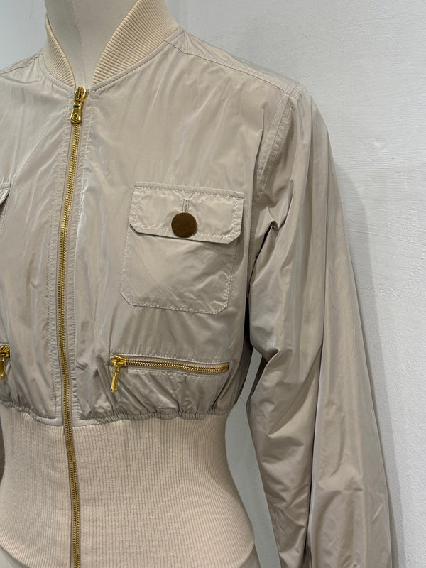 2003 Dolce & Gabbana cropped nylon bomber jacket