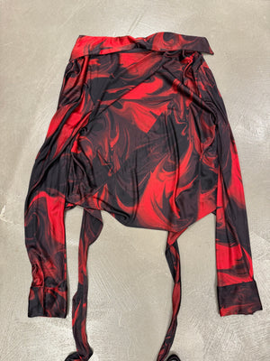 2001 Gucci by Tom Ford lava blouse top