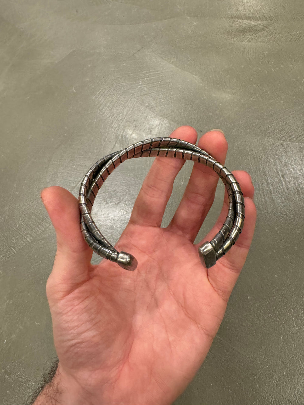 2000s Emporio Armani 925 silver intersected bracelet