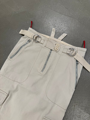 2000s Prada cargo belted skirt