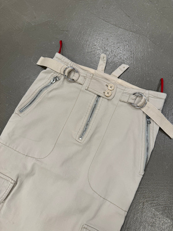 2000s Prada cargo belted skirt