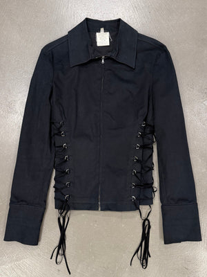 2000s Gianfranco Ferre bondage laced-up jacket