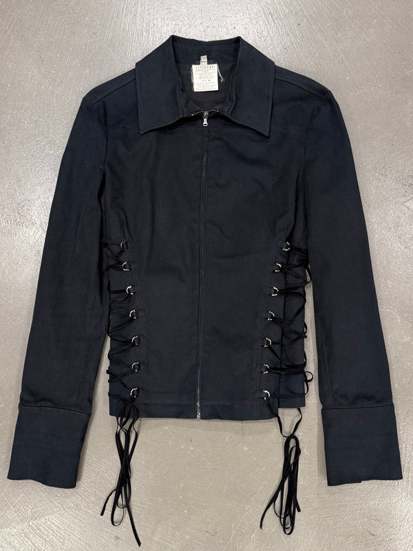 2000s Gianfranco Ferre bondage laced-up jacket