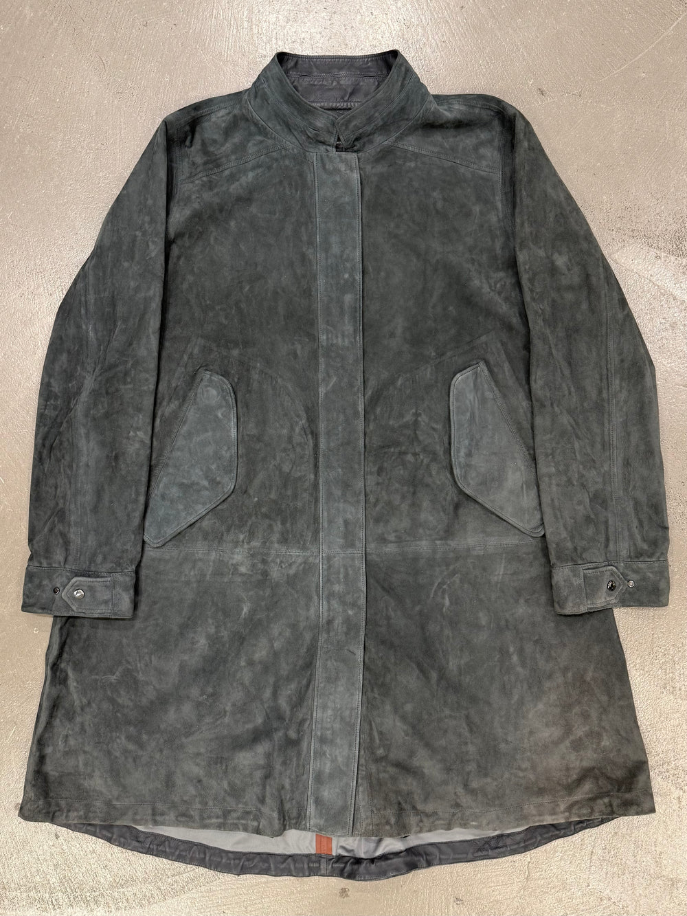 Loro Piana leather coat with removable hood