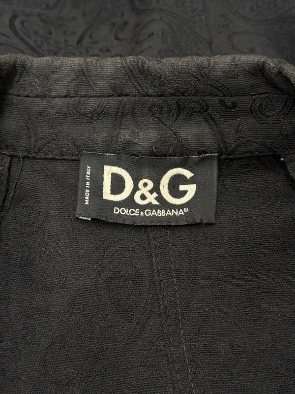2000s Dolce & Gabbana button cuff slim blazer