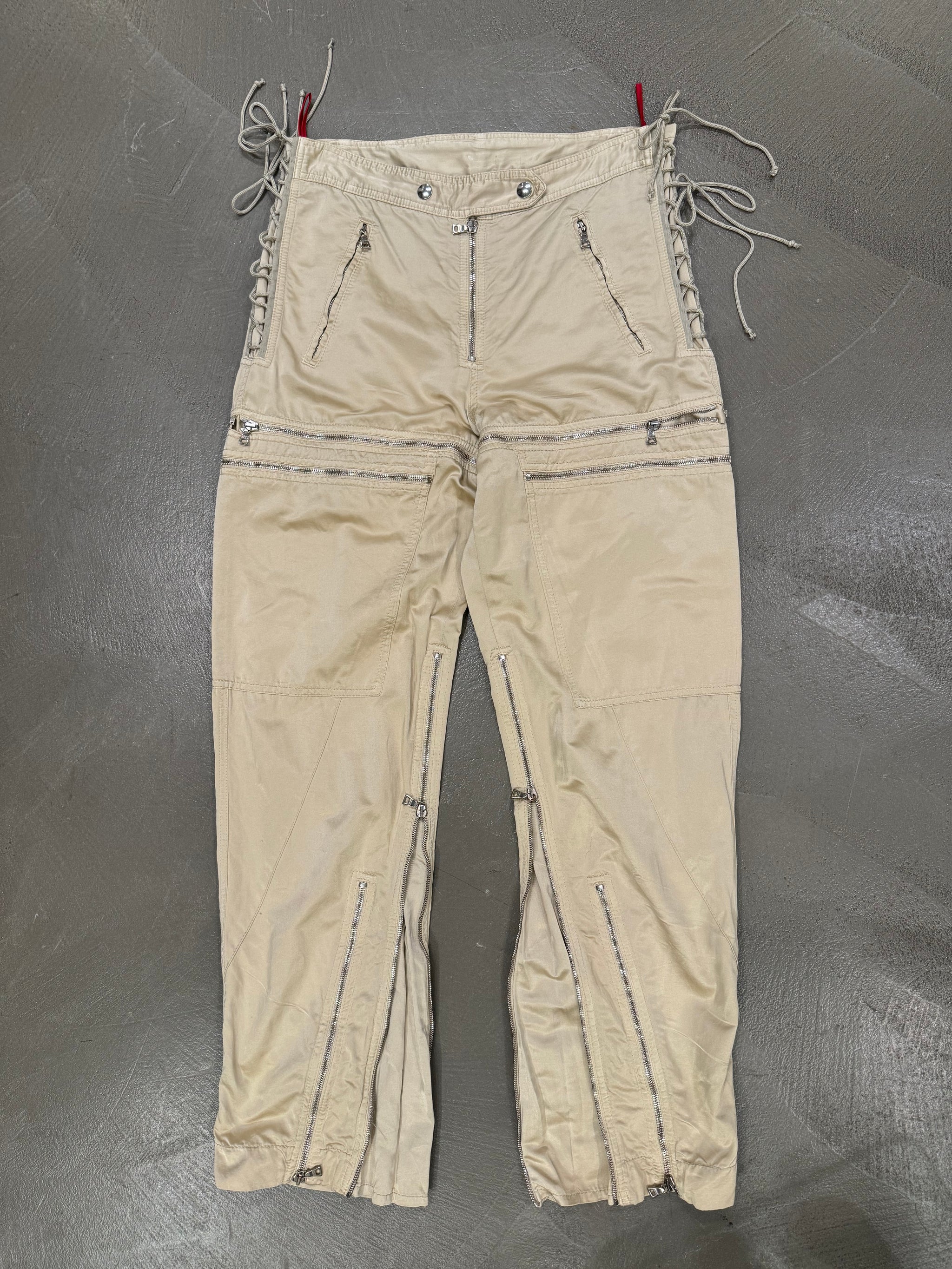 A/W1999 Prada zipper laced astro biker cargo pants A/W1999 Prada zipper laced astro biker cargo pants