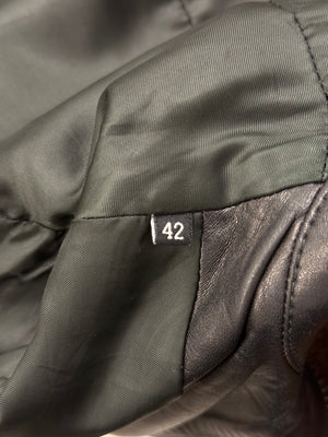 A/W2003 Gucci by tom Ford paneled moto leather jacket