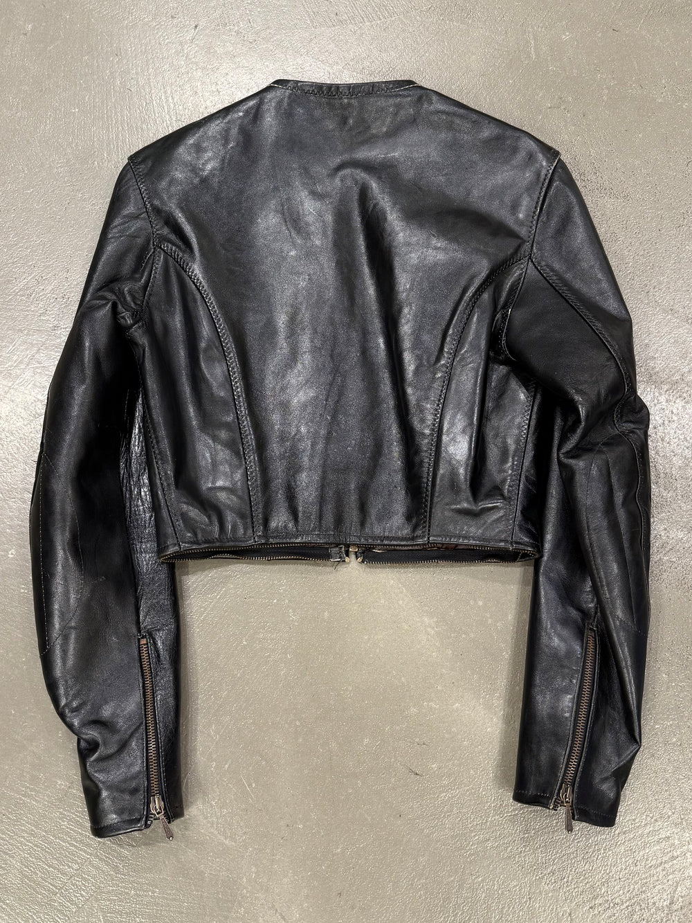 S/S1986 Jean Paul Gaultier cropped leather jacket
