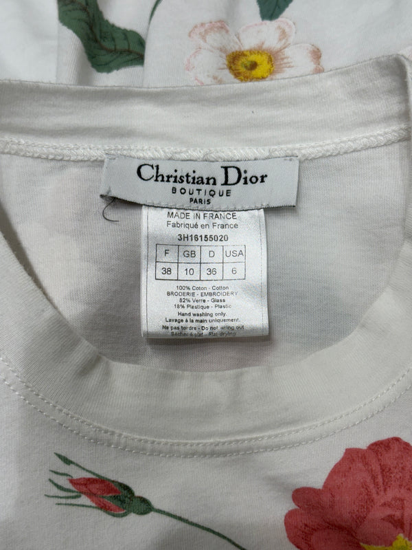 A/W2003 Christian Dior J'adore Dior floral print t-shirt