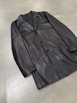 2000s Valentino leather coat