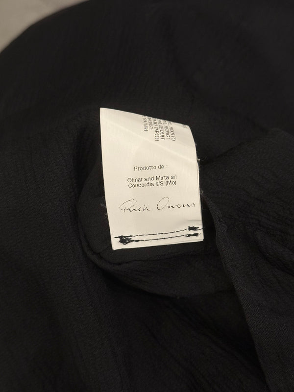 S/S2009 Rick Owens black asymmetric draped jacket