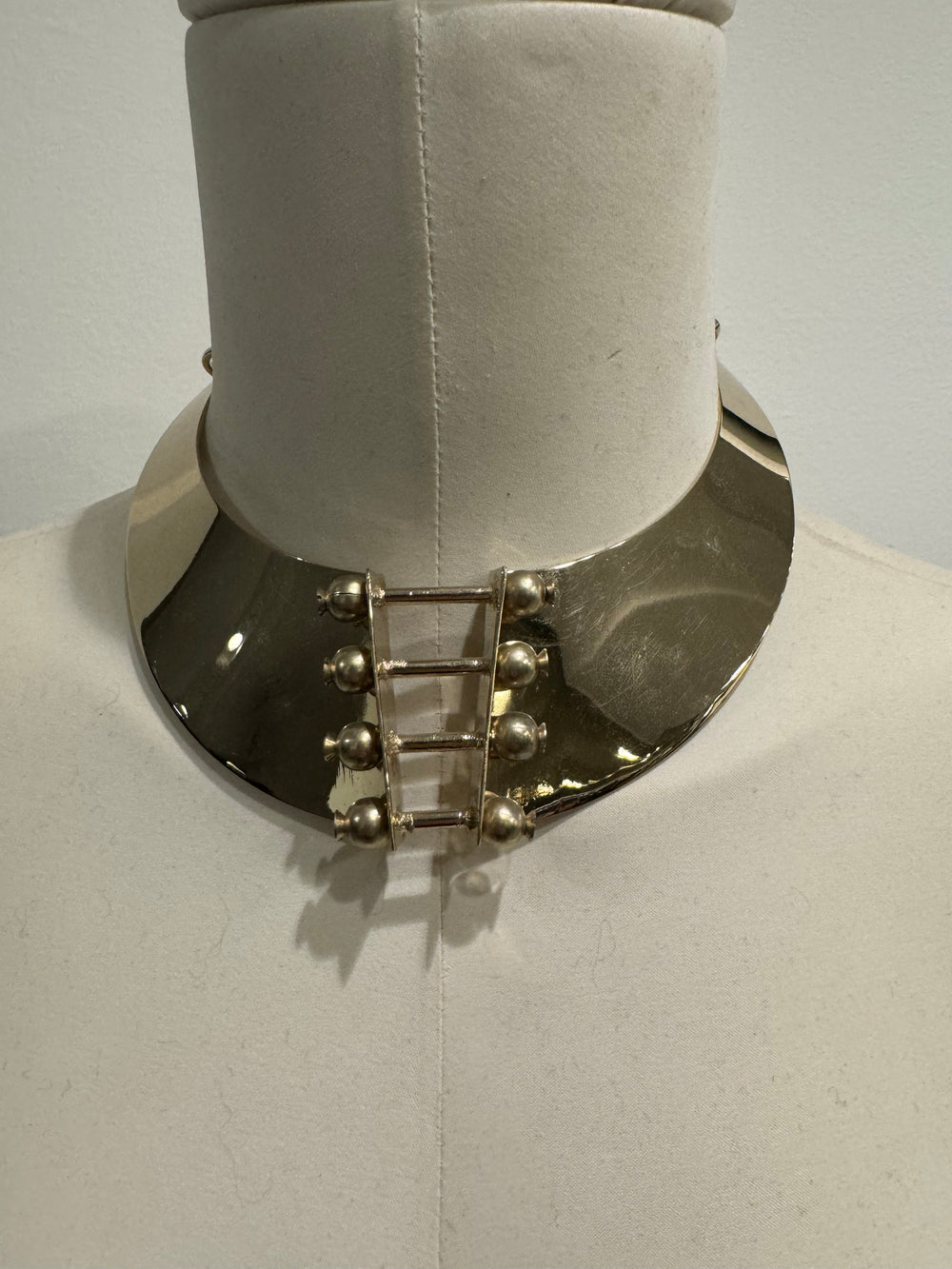 2000s Roberto Cavalli metallic chocker necklace