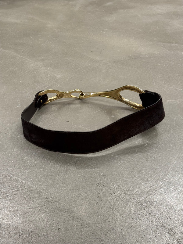 1998 Gucci by Tom Ford pony hair iconic belt