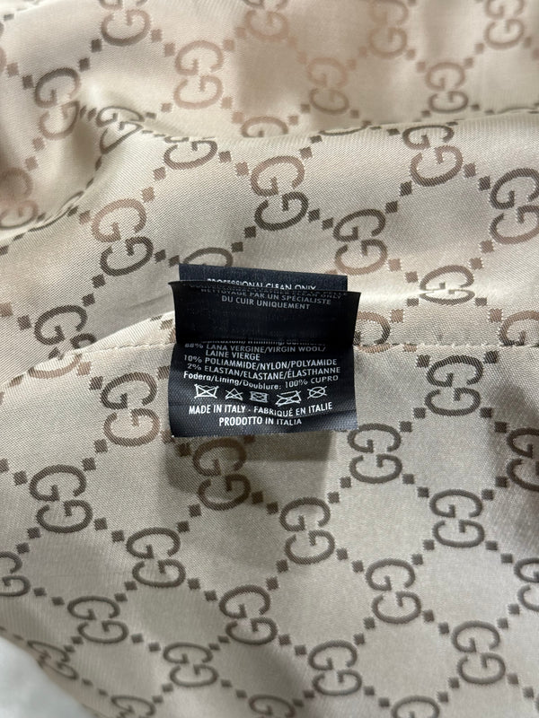 2010 Gucci By Frida Giannini ostrich leather color block jacket