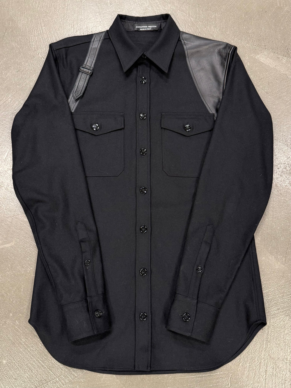 2016 Alexander McQueen leather straps shirt