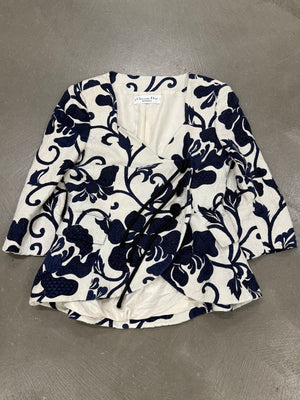 1980s Christian Dior boutique floral embroidery jacket