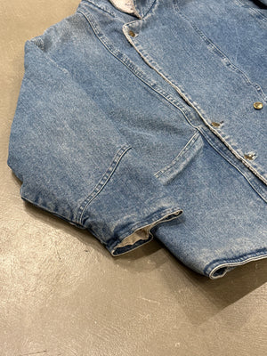 1980s Giorgio Armani shearling denim coat