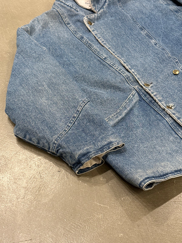 1980s Giorgio Armani shearling denim coat