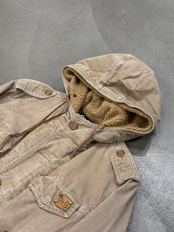 2000s Dolce & Gabbana sherpa-lined military parka