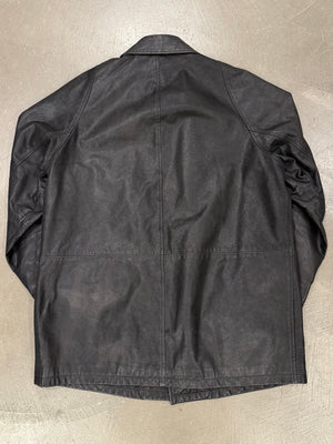 1990s Gianfranco Ferré heavy leather coat