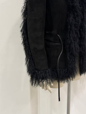 A/W1999 Gucci by Tom Ford Runway mongolian fur leather jacket