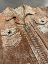 Load image into Gallery viewer, 2004 Versace distressed rust cracked leather jacket
