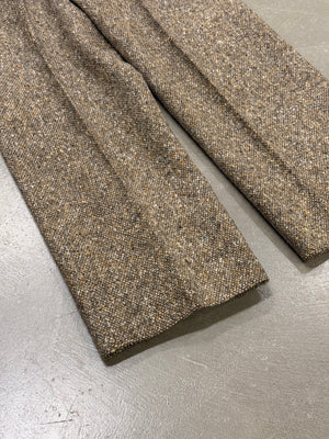 1970s HERMES bouclé tweed tailored heavy wool pants