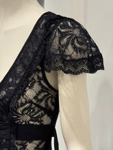 Load image into Gallery viewer, 2000s Dolce &amp; Gabbana lace tie-waist floral corseted blouse

