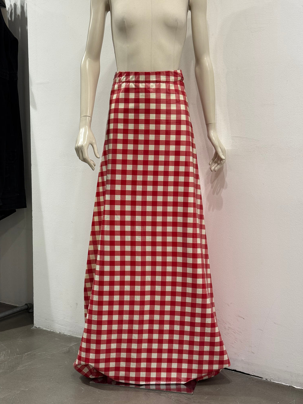 S/S2019 Vetements runway  gingham checked maxi skirt