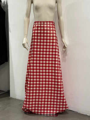 S/S2019 Vetements runway  gingham checked maxi skirt