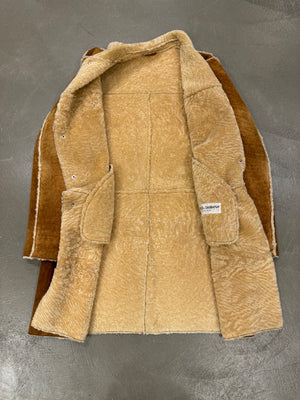 1990s Dolce & Gabbana patchwork shearling coat