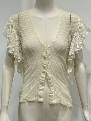 1998 Dolce & Gabbana sheer runway butterfly top