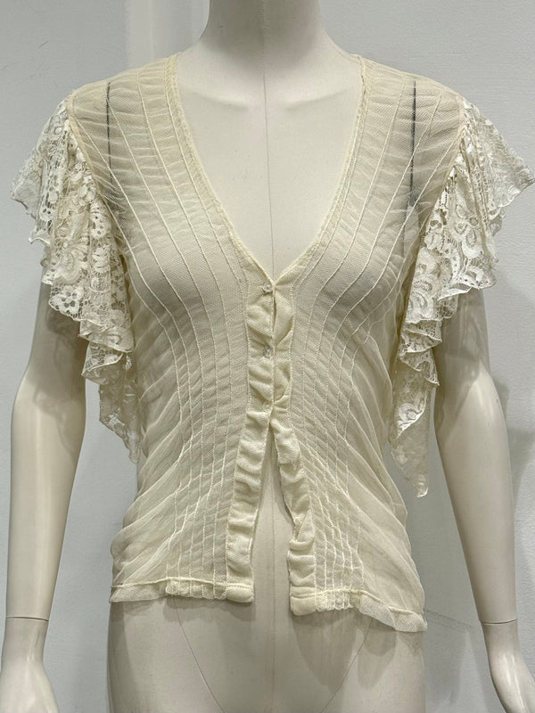 1998 Dolce & Gabbana sheer runway butterfly top