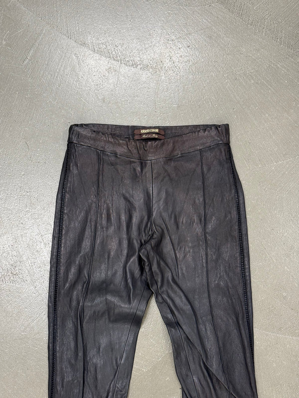 2010s Roberto Cavalli leather skinny pants