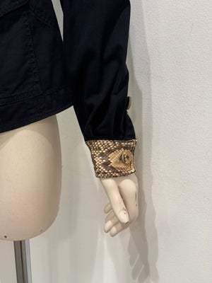 2000s Dolce & Gabbana real Python trim shirt