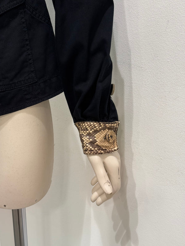 2000s Dolce & Gabbana real Python trim shirt