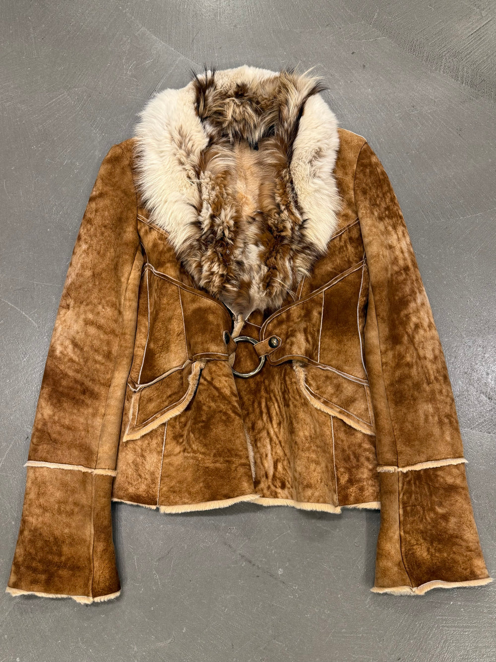 F/W2004 Roberto Cavalli shearling jacket with fur collar