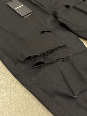 2015 Saint Laurent by Hedi Slimane distressed skinny jeans