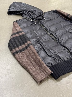 A/W2008 Dolce & Gabbana runway puffer hybrid jacket with knit sleeves