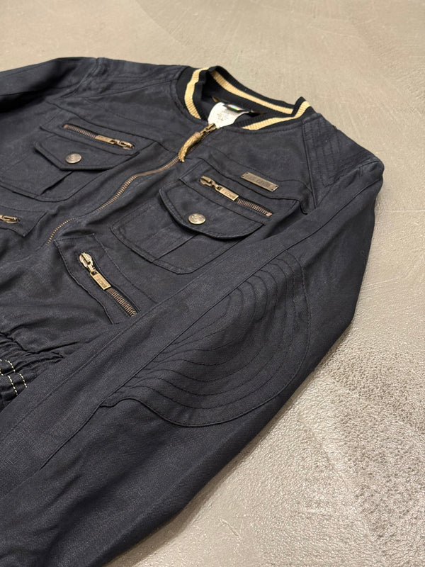 A/W 2008 Roberto Cavalli waxed cargo bomber jacket