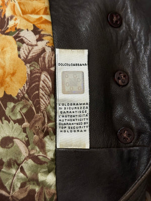 A/W2006 Dolce & Gabbana long leather napoleon jacket