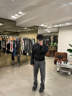 A/W2000 Raf Simons batwing 3/4 zip layered jacket
