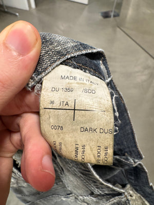 2000s Rick Owens trashed distressed jeans