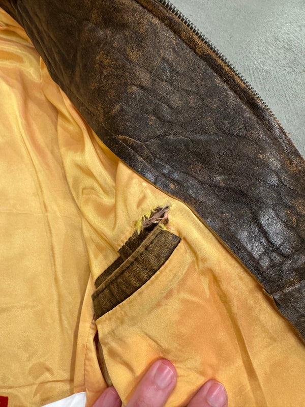 A/W 2005 Roberto Cavalli eroded faded leather jacket