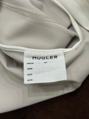 2010s Mugler white structured jacket with flared sleeves