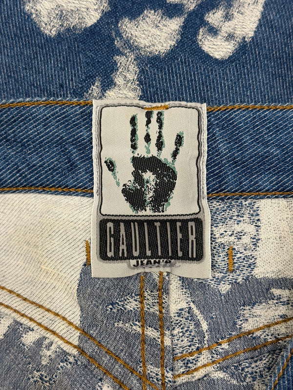 A/W1992 Jean Paul Gaultier jacquard face denim