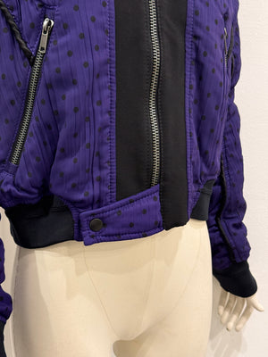 Haider Ackermann purple bomber jacket