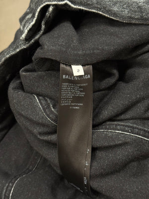 2020 Balenciaga trompe l'oeil heavy cotton jacket