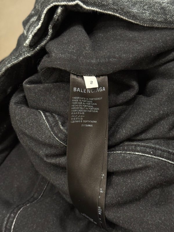 2020 Balenciaga trompe l'oeil heavy cotton jacket